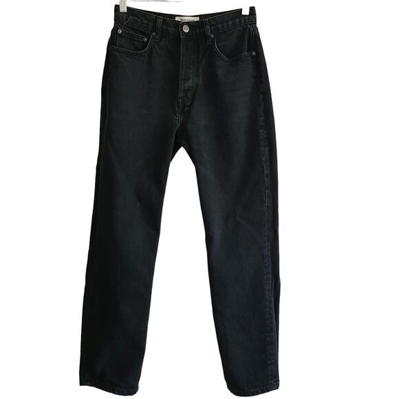 Reformation Denim - REFORMATION JEANS Black Seattle Wash Button Fly Straight Leg Jeans Women's 25P